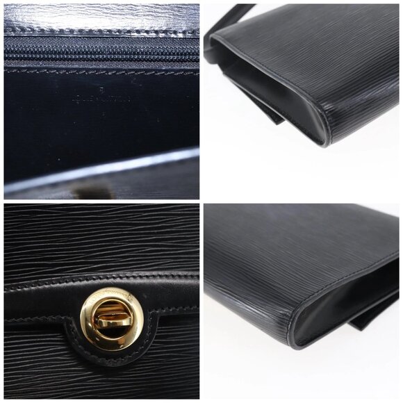 LOUIS VUITTON Epi Pochette Arche Shoulder Bag Black Noir - Picture 12 of 16